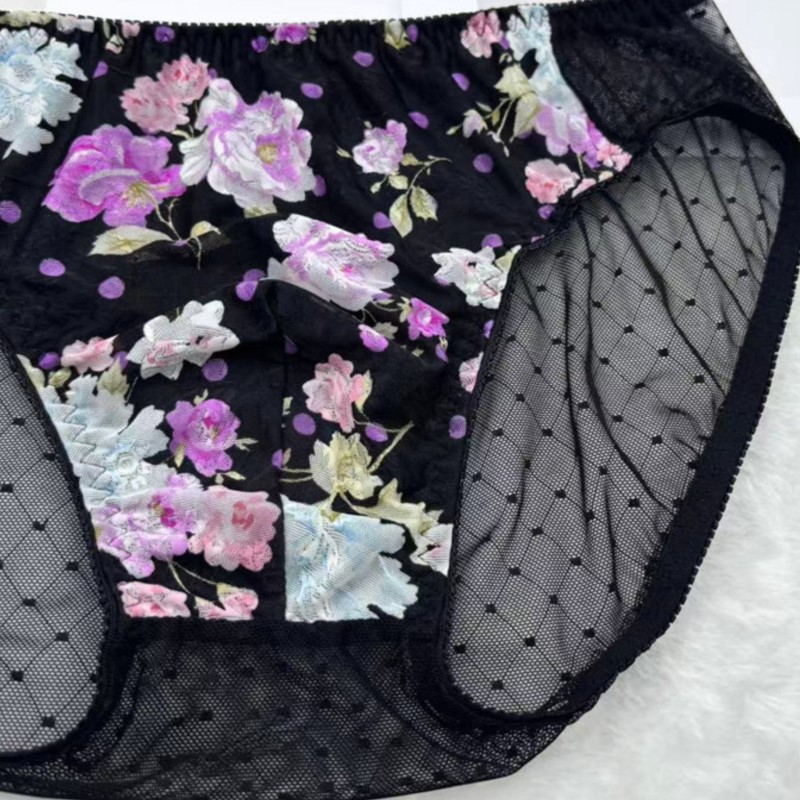 Embroidery Bag - 남성용 꽃 자수 섹시 팬티 시시
