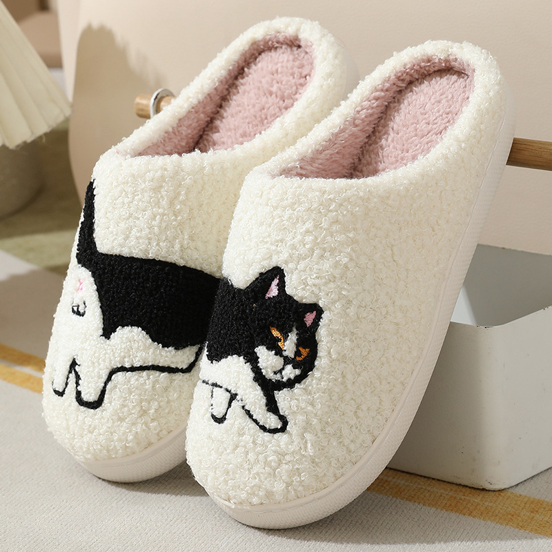 Embroidery Garments - 겨울 플러시 귀여운 다크스훈트 자수 홈