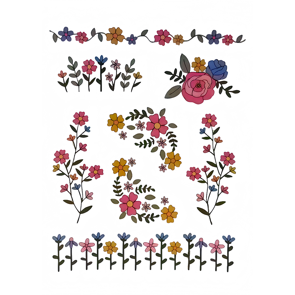 8개의 다채로운 그래픽 세트, 세탁 가능한 핸드 스티치 - Embroidery Meaning 리뷰 및 가격