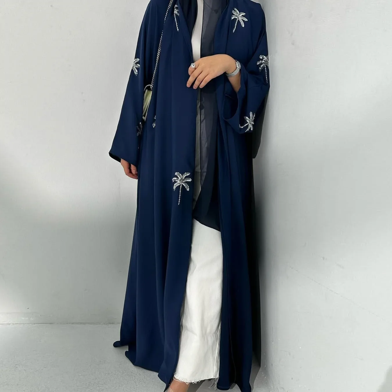라마단 무슬림 단정한 카디건 두바이 이드 패션 아바야  - Embroidery Kebaya 리뷰 및 가격