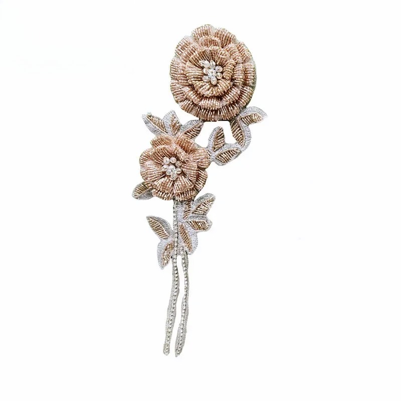 새로운 다채로운 수제 비즈 장미 가슴 꽃 반짝이는 라인 - Embroidery Rose 리뷰 및 가격