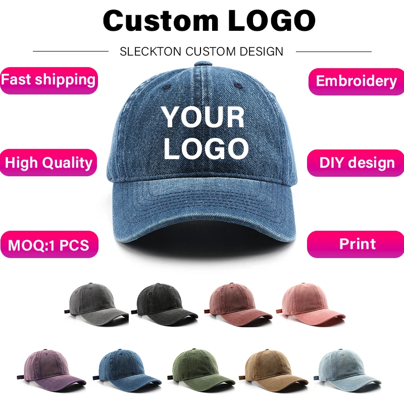 SLECKTON 남녀공용 커스텀 로고 야구 모자, 브랜 - Embroidery Design Logo 리뷰 및 가격