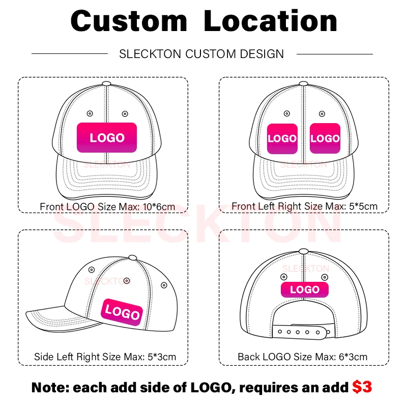 SLECKTON 남녀공용 커스텀 로고 야구 모자, 브랜 - Embroidery Design Logo 리뷰 및 가격
