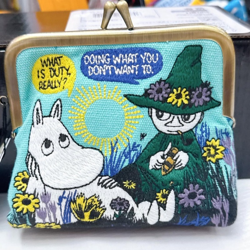 귀여운 애니메이션 무민 시리즈 미니 동전 지갑, 창의적 - Embroidery Bag 리뷰 및 가격