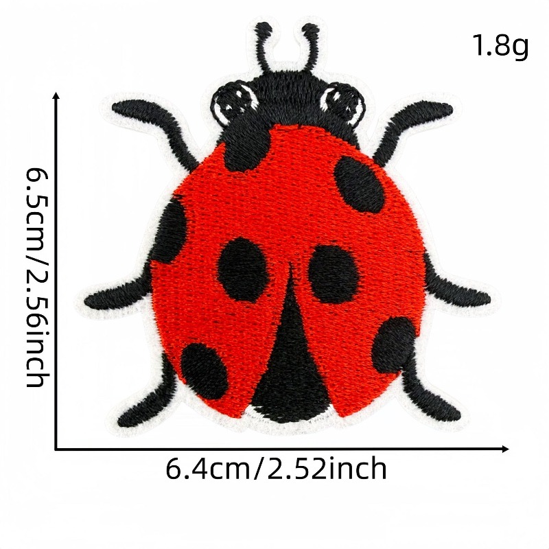 창의적이고 귀여운 만화 곤충 자수 패치, 레이디버그 패 - Embroidery Lady Bug 리뷰 및 가격