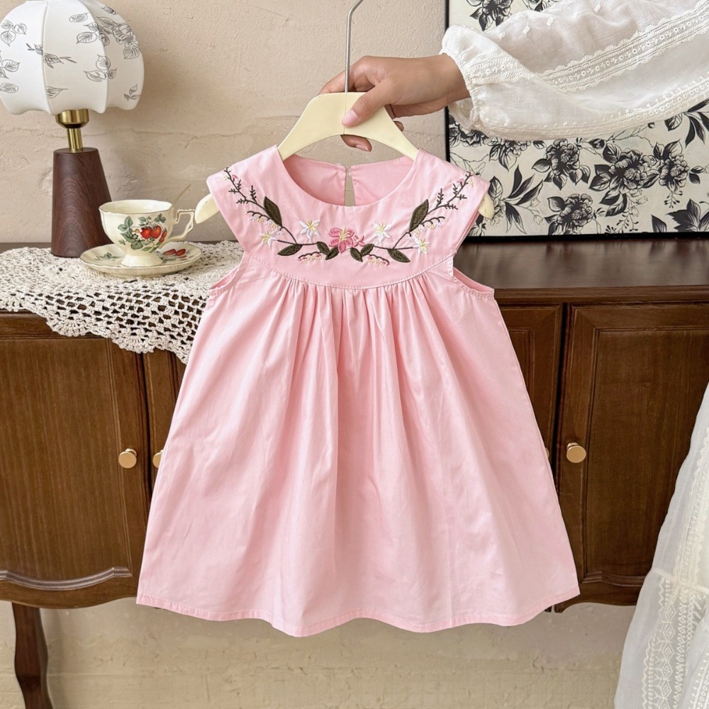 2-7세 한국어 버전 여름 신상 여아 캐주얼 원피스 핑 - Embroidery Yellow Dress 리뷰 및 가격